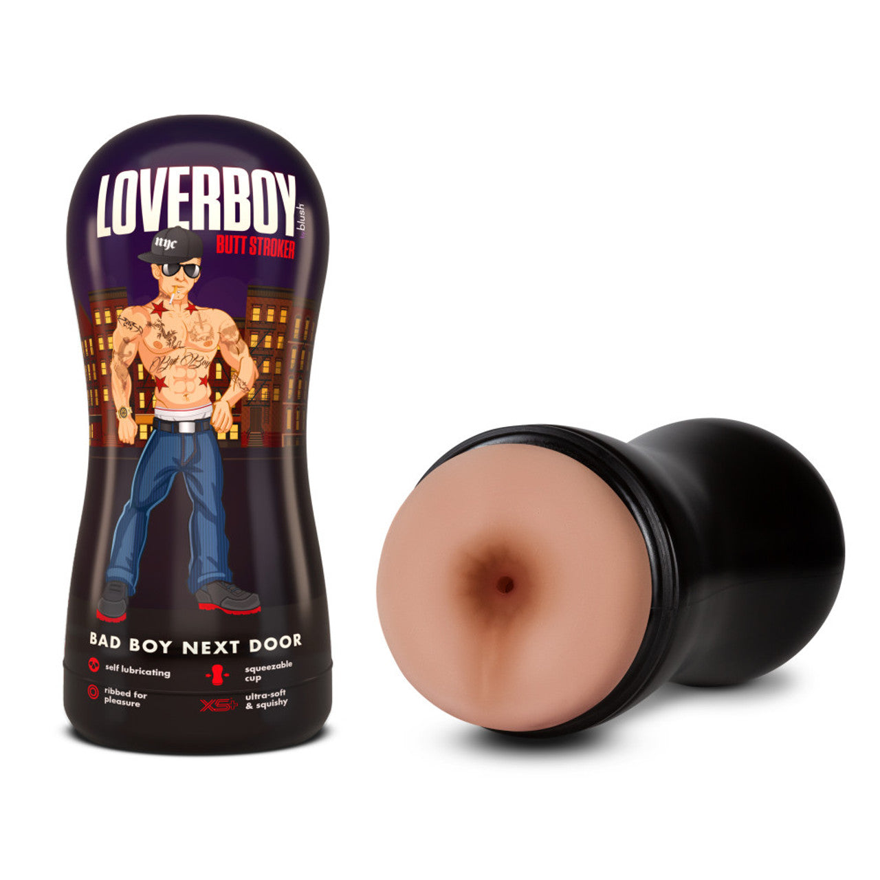 Masturbador Ano Masculino Apretado Suave Flexible Loverboy - Bad Boy Next Door - Self Lubricating Stroker - Beige