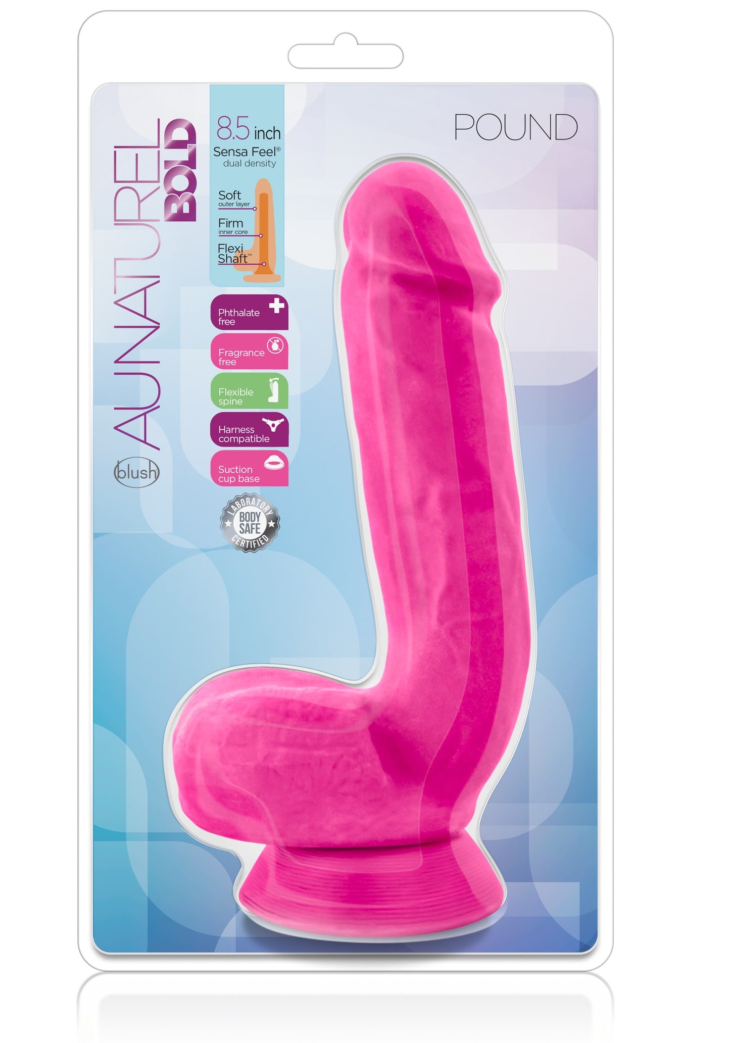 Dildo Grande Realista 21cm Grueso Pound Rosado Au Naturel - Bold - Pound - 8.5 Inch Dildo - PINK