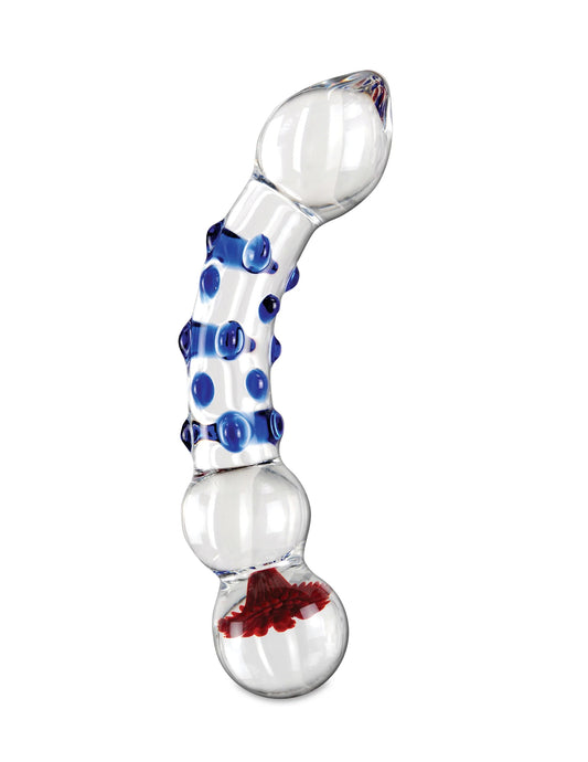 Dildo Consolador Vaginal Cristal Glass Dildo Icicles 18 Azúl