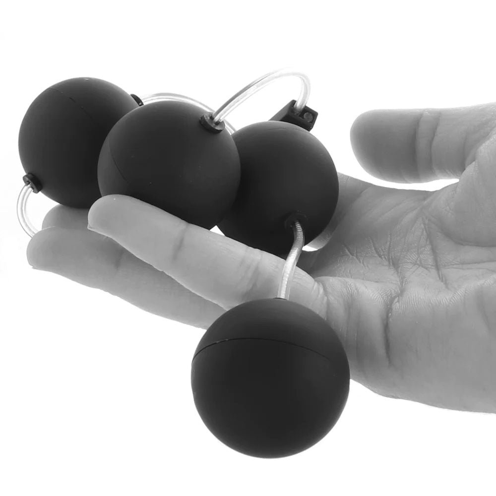 Bolitas Bolas Anal Silicona Movimiento Vibradoras Anal Adventures - Pleasure Balls - Black