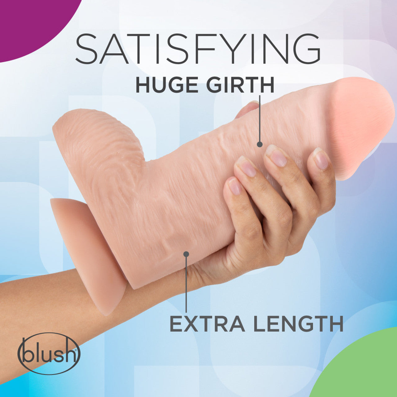 Dildo Realista Suave Grueso Gordo 10 PuLG Au Naturel Pounder Au Naturel - 2.75 Pounder - Vanilla