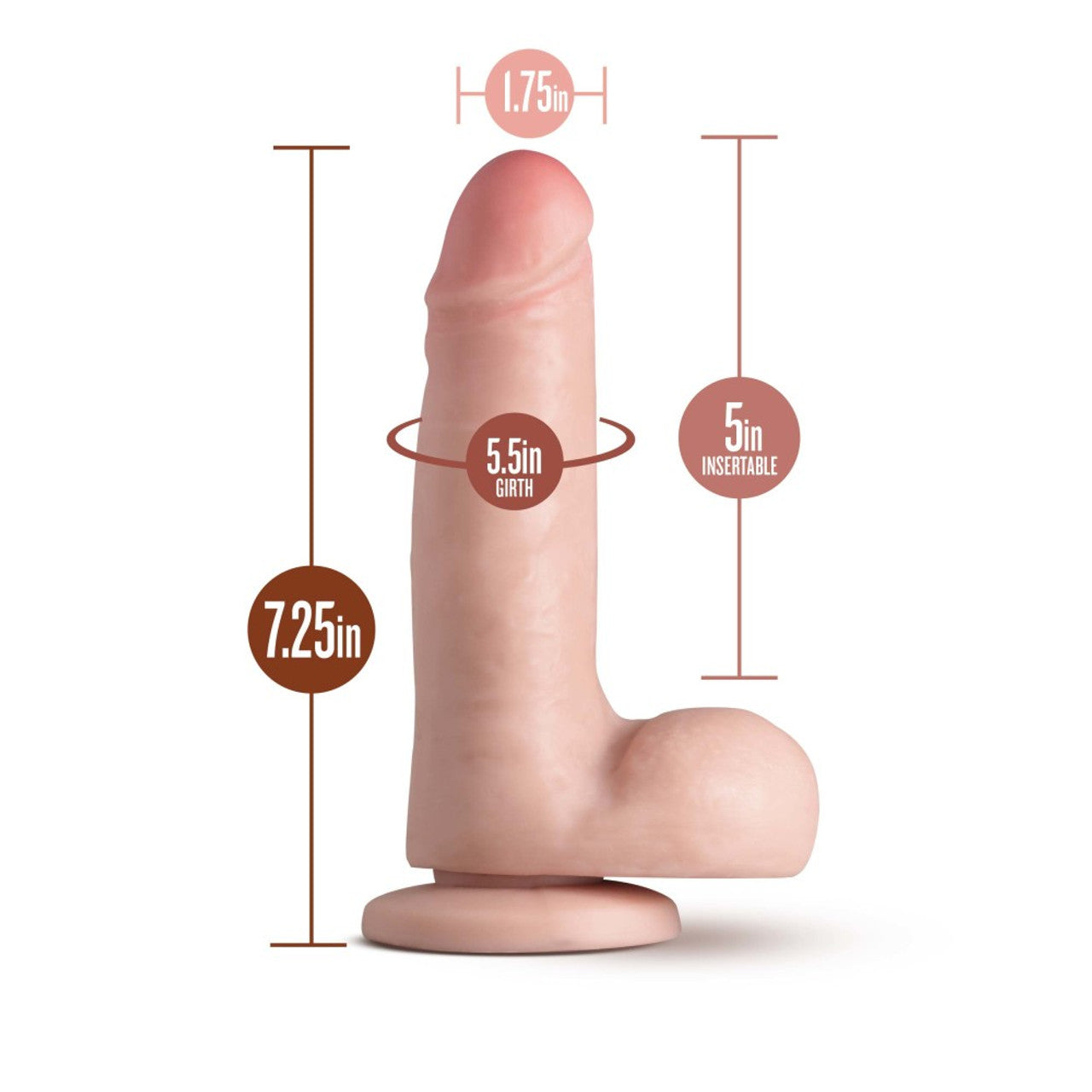Dildo 17cm Consolador Real Flexible Principiante Loverboy - K Pop Star - Beige