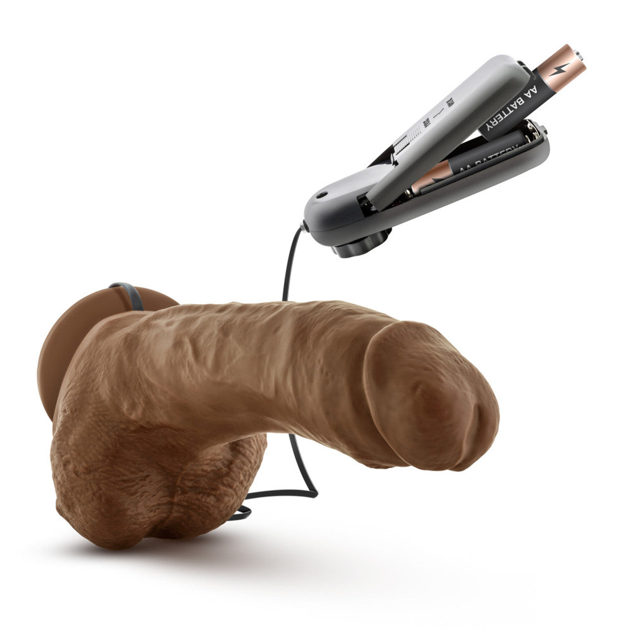 Vibrador Grande Grueso Real 22cm Dildo Consolador Loverboy - The Boxer - 9 inch Vibrating Realistic Cock - Mocha