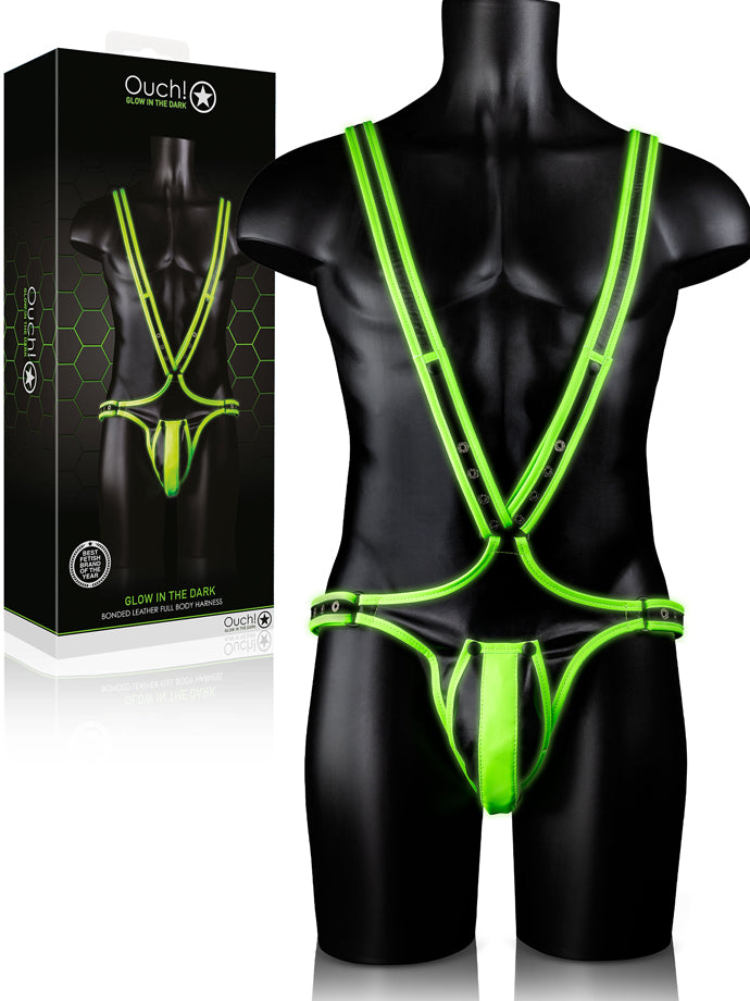 Lencería Bondage Hombre Streaper Tanga Arnes Lenceria Pride Muy Sexy Glow in the Dark - Full Body Harness