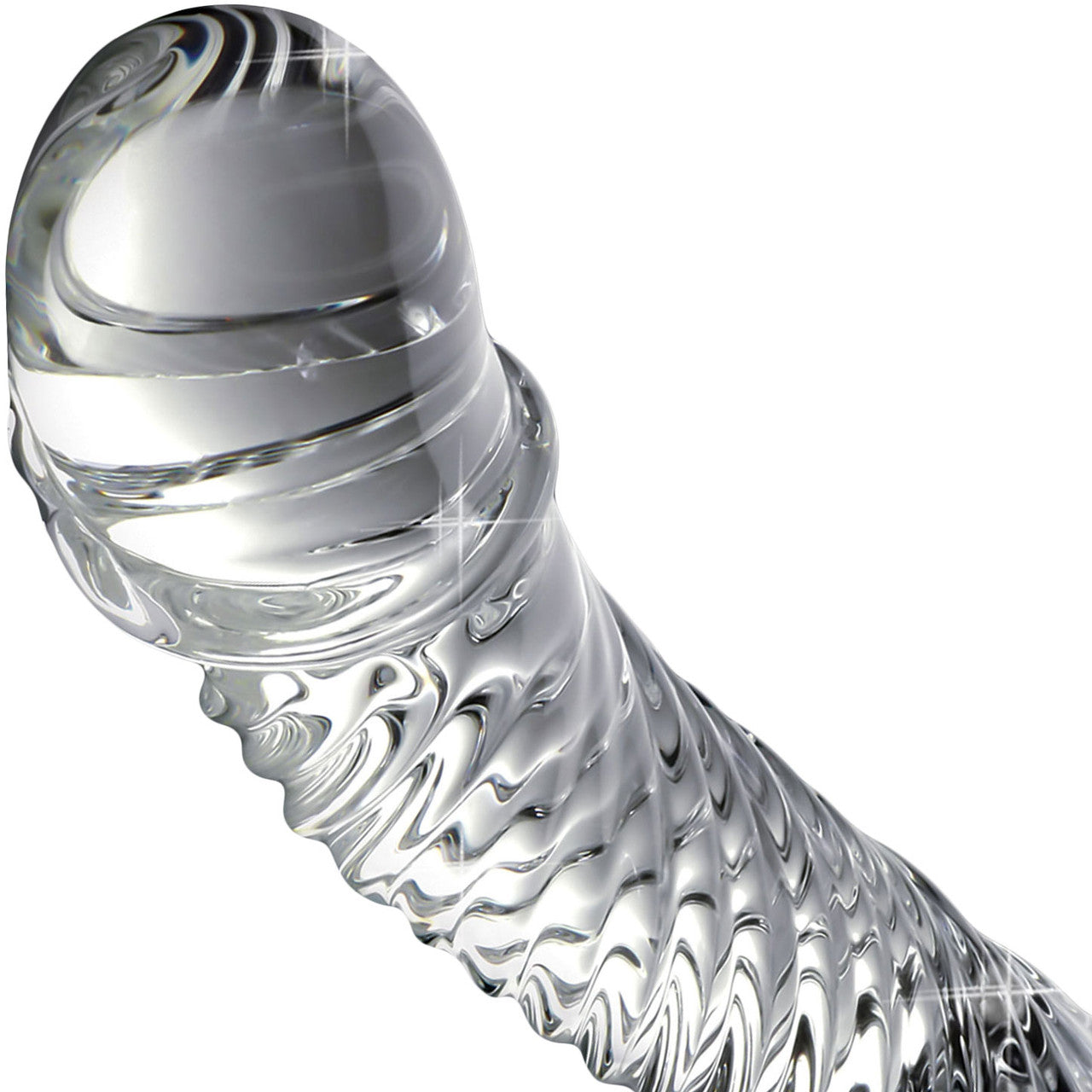 Dildo Consolador Estimulador Vaginal Anal Cristal Icicles No. 61 Clear Glass G-spot Dildo