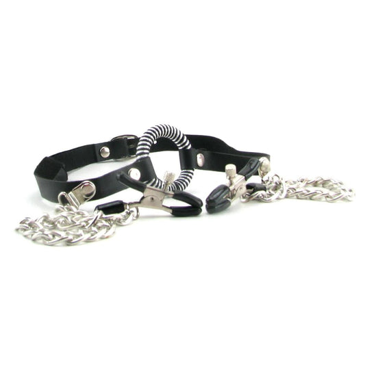 Pinzas Para Pezones, Con Cadenas Pezonera Mordaza Boca Cadenas Pezonera Pezon