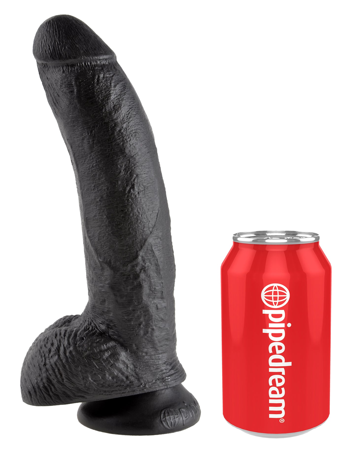 Dildo Real King Cock 9 Pulgadas Con Bolas Y Ventosa 22cm 9" Cock with Balls Black