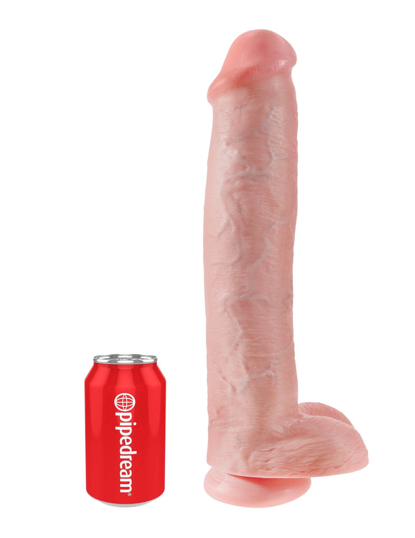 Dildo King Cock Pene 15 PuLG 38cm Grueso, Con Copa Succión KING COCK 15 COCK WITH BALLS – FLESH