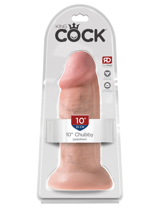 King Cock Chubby Consolador 23cm Gordo Grueso Dildo Suction Base 10"