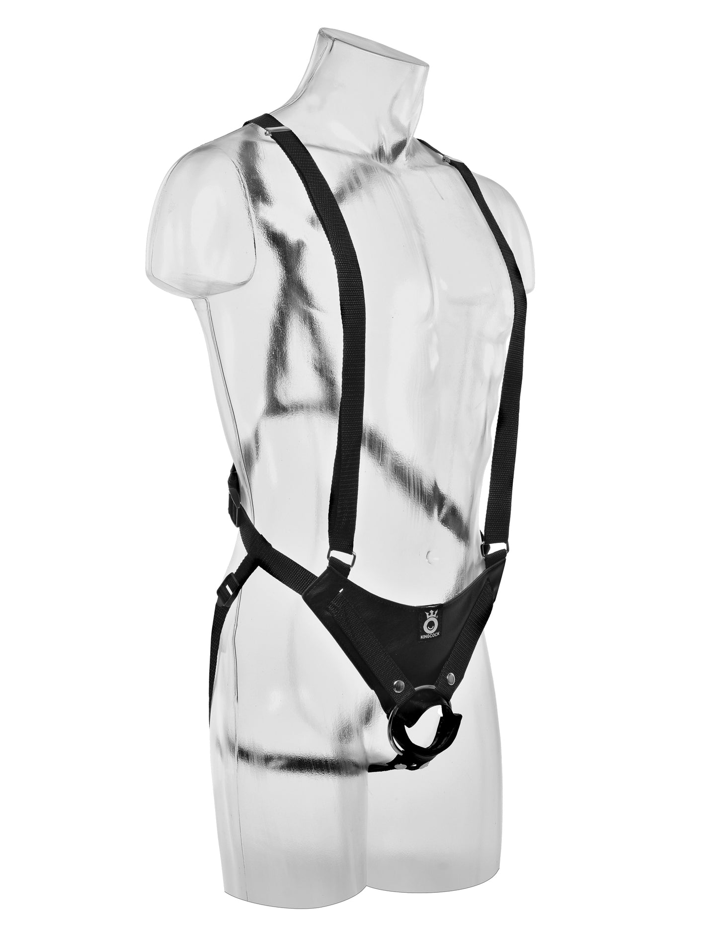 Arnés Con Tirantes Dildo Hueco 25cm Suspender King Cock 10" Hollow Strap-On Suspender System Flesh