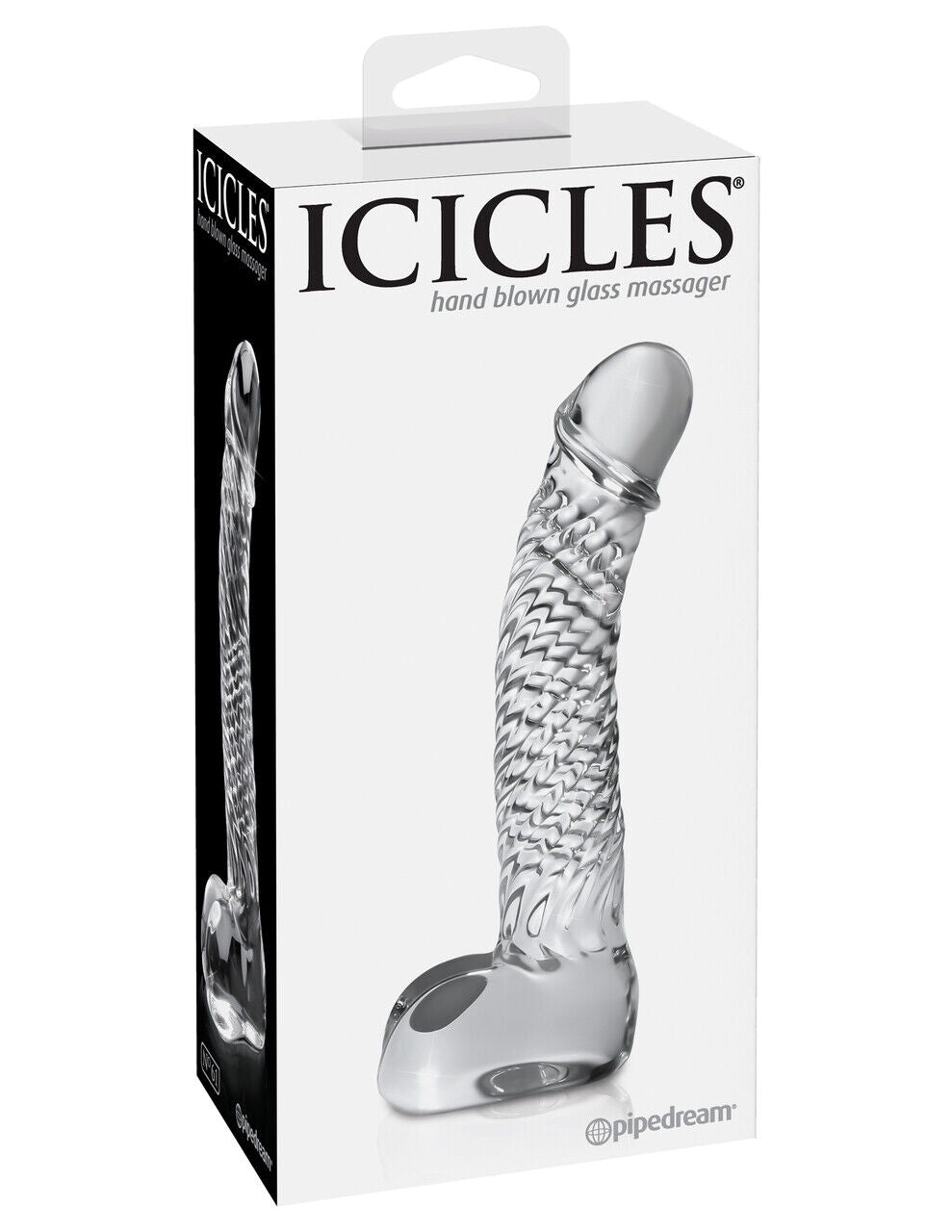 Dildo Consolador Estimulador Vaginal Anal Cristal Icicles No. 61 Clear Glass G-spot Dildo