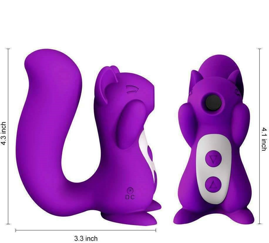 Vibrador Succionador Estimulador de Clitoris Recargable Punto G Silicona Ardilla