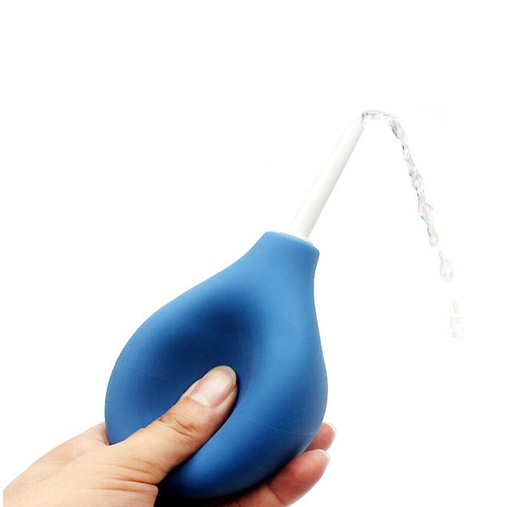 Enema Higiene Intima Ducha Anal Lavado Rectal Baño Unisex Azul