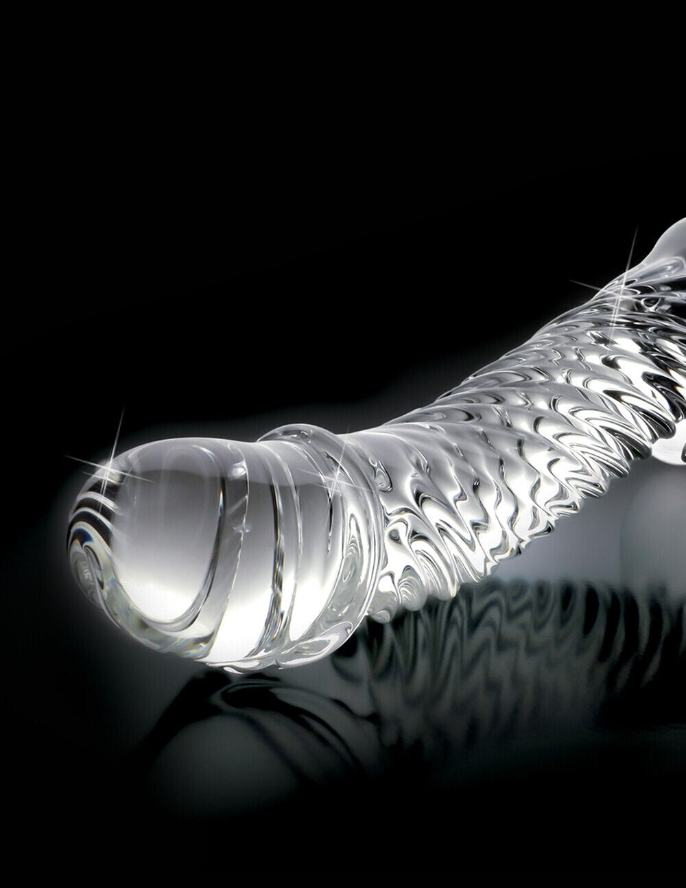 Dildo Consolador Estimulador Vaginal Anal Cristal Icicles No. 61 Clear Glass G-spot Dildo