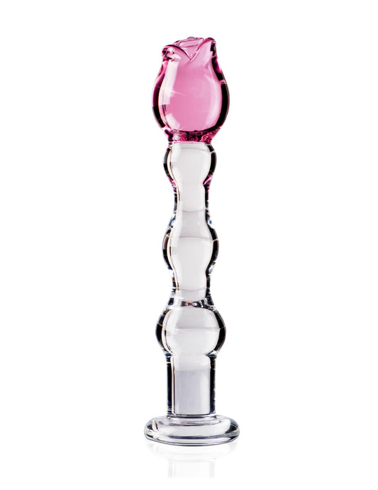 Varita Dildo Consolador Cristal Rosa Discreto Icicles No. 12