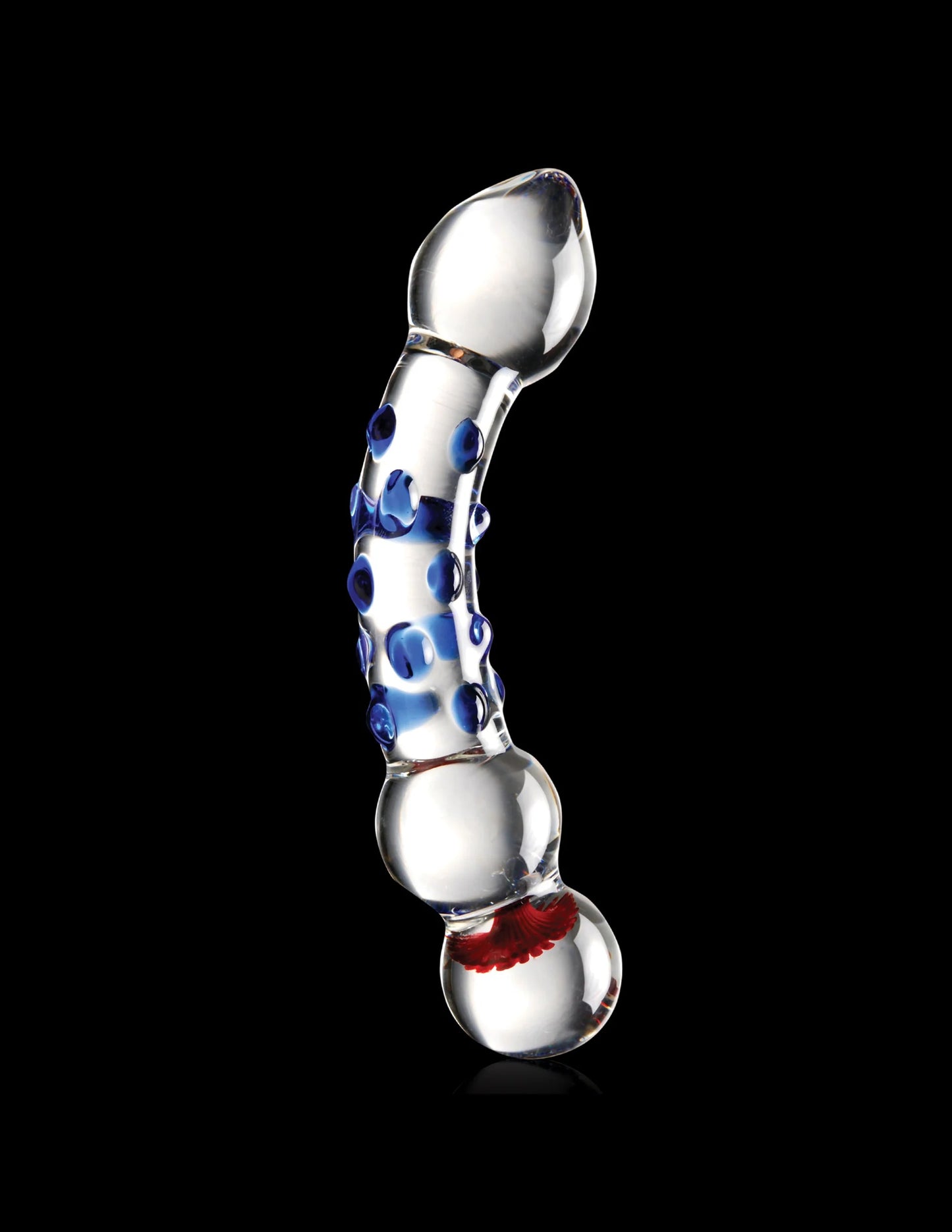 Dildo Consolador Vaginal Cristal Glass Dildo Icicles 18 Azúl