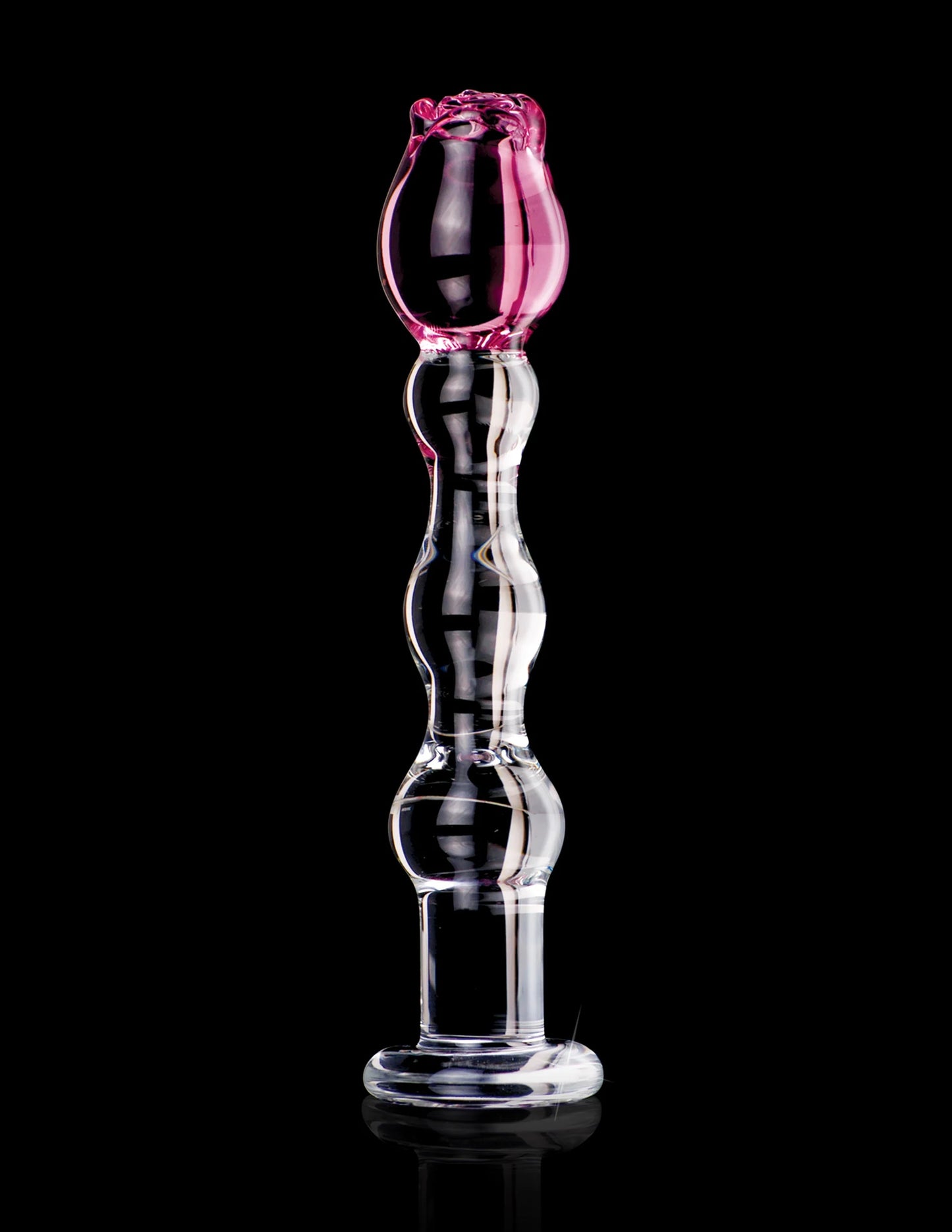 Varita Dildo Consolador Cristal Rosa Discreto Icicles No. 12