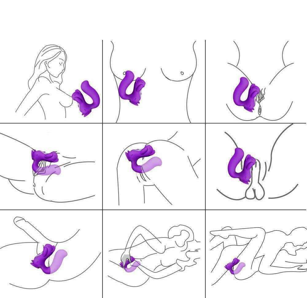 Vibrador Succionador Estimulador de Clitoris Recargable Punto G Silicona Ardilla
