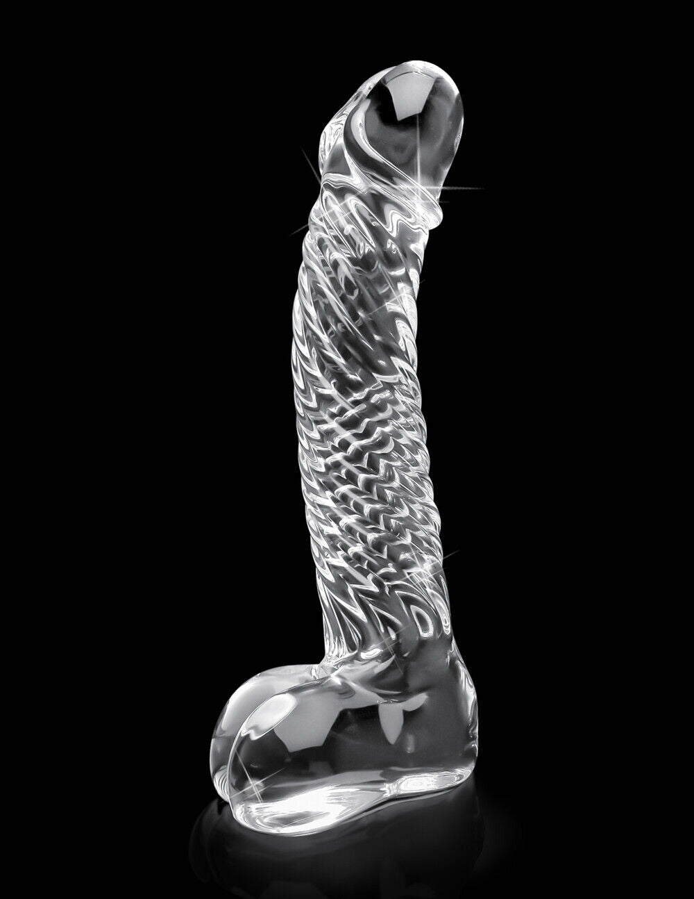 Dildo Consolador Estimulador Vaginal Anal Cristal Icicles No. 61 Clear Glass G-spot Dildo