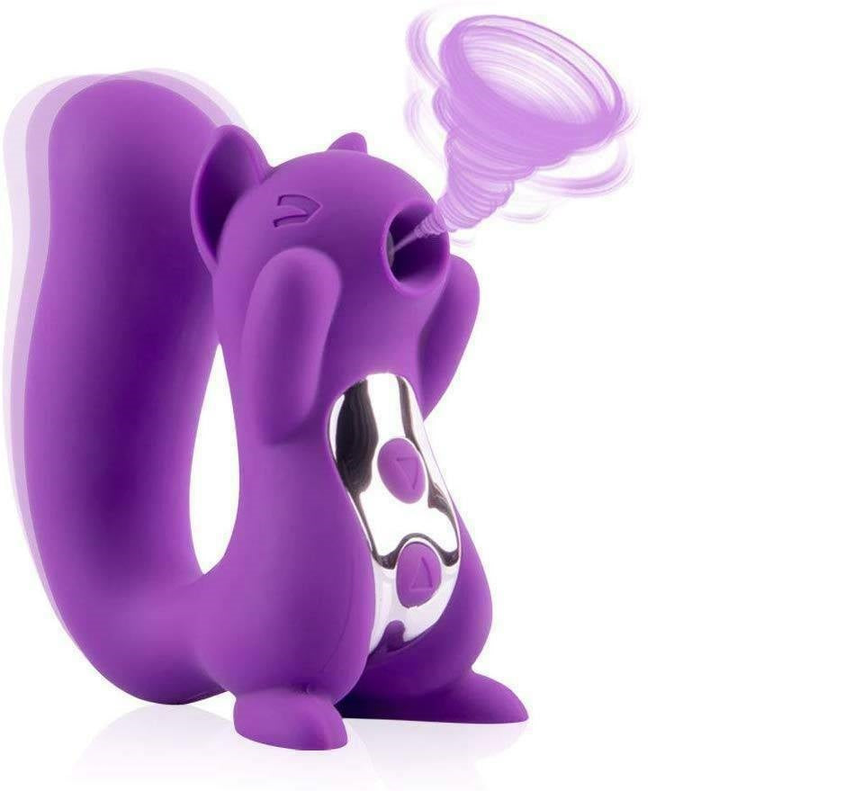 Vibrador Succionador Estimulador de Clitoris Recargable Punto G Silicona Ardilla