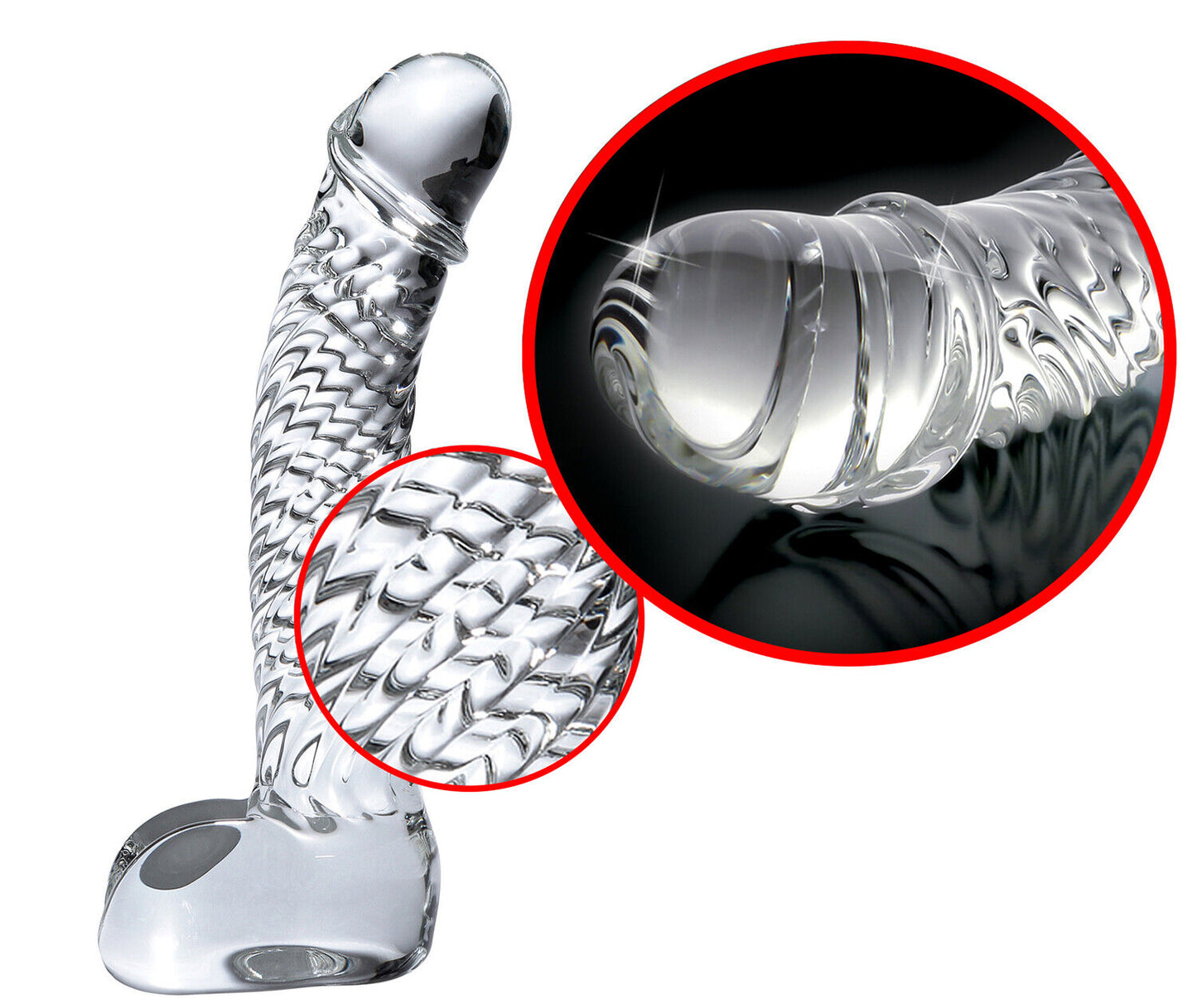 Dildo Consolador Estimulador Vaginal Anal Cristal Icicles No. 61 Clear Glass G-spot Dildo