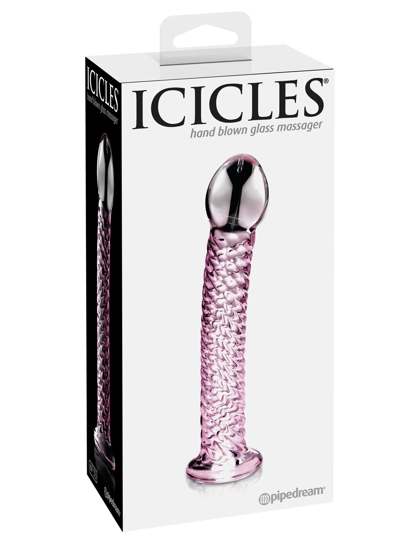 Plug Anal De Cristal, Hipoalergénico Elegante Icicles 53 Rosa