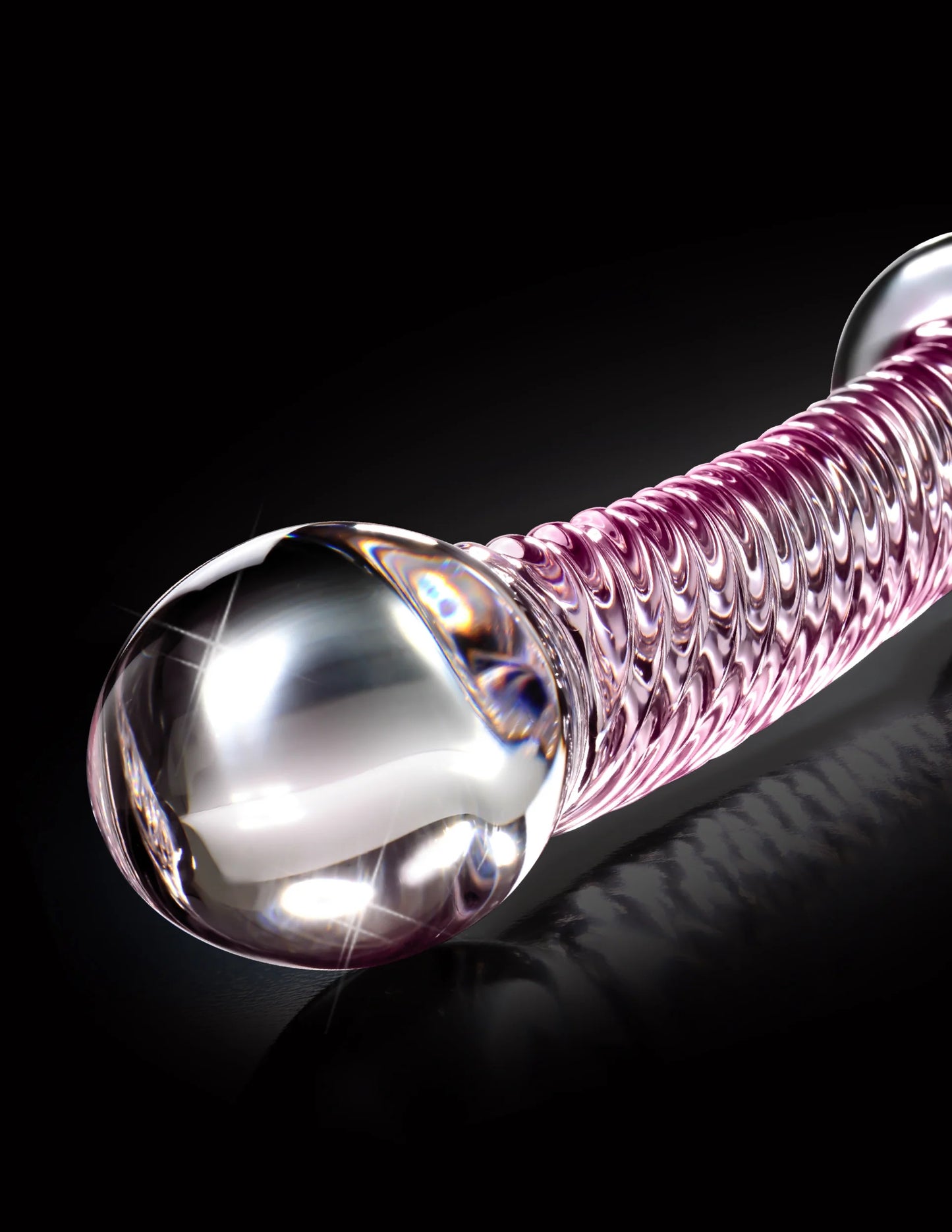Plug Anal De Cristal, Hipoalergénico Elegante Icicles 53 Rosa