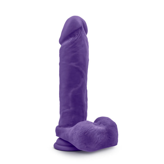 Dildo Grande 22cm Suave Rigido Erecto Grueso Au Naturel Purple Purple Bold - Massive - 9 Inch Dildo