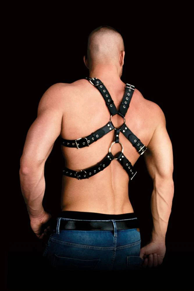 Arnes de Pecho Hombre Cuero Bondage Fetish Cinturon Clubwear Andres