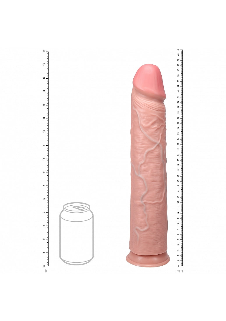 Dildo Pene 15 PuLG 38cm Grueso, Con Copa SucciónReal Rock 15 Inch Extra Long Dildo in Light