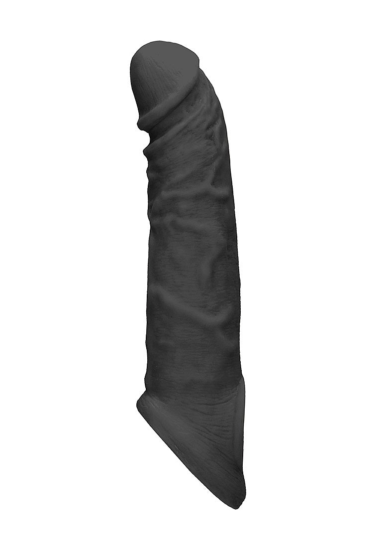 Funda Extensión Pene Más Grande 18cm Suave Y Flexible Penis Sheath - 8" / 20 cm Black