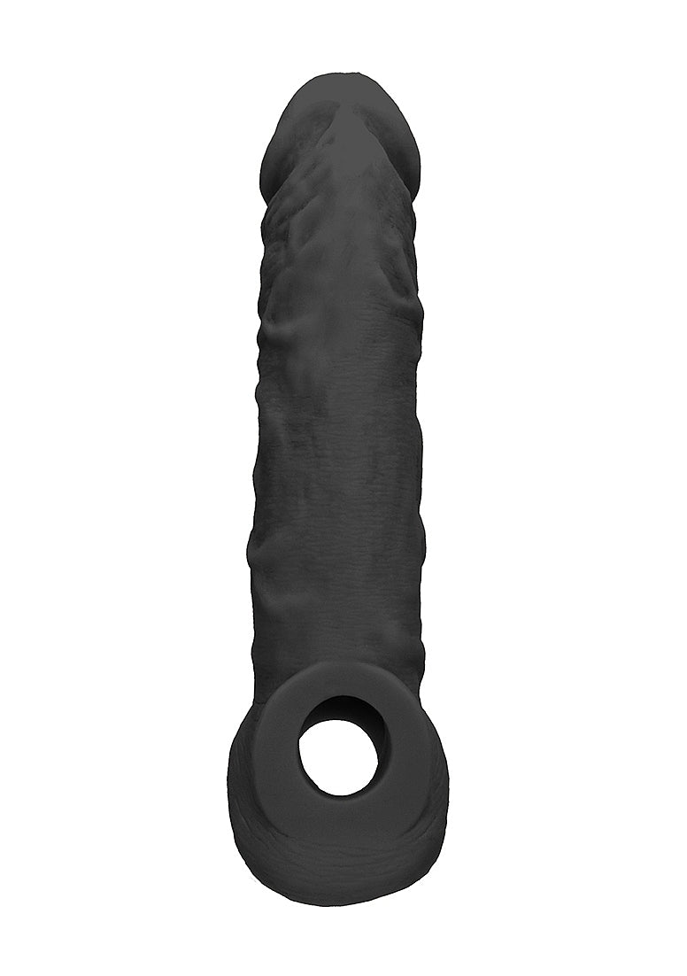 Funda Extensión Pene Más Grande 18cm Suave Y Flexible Penis Sheath - 8" / 20 cm Black