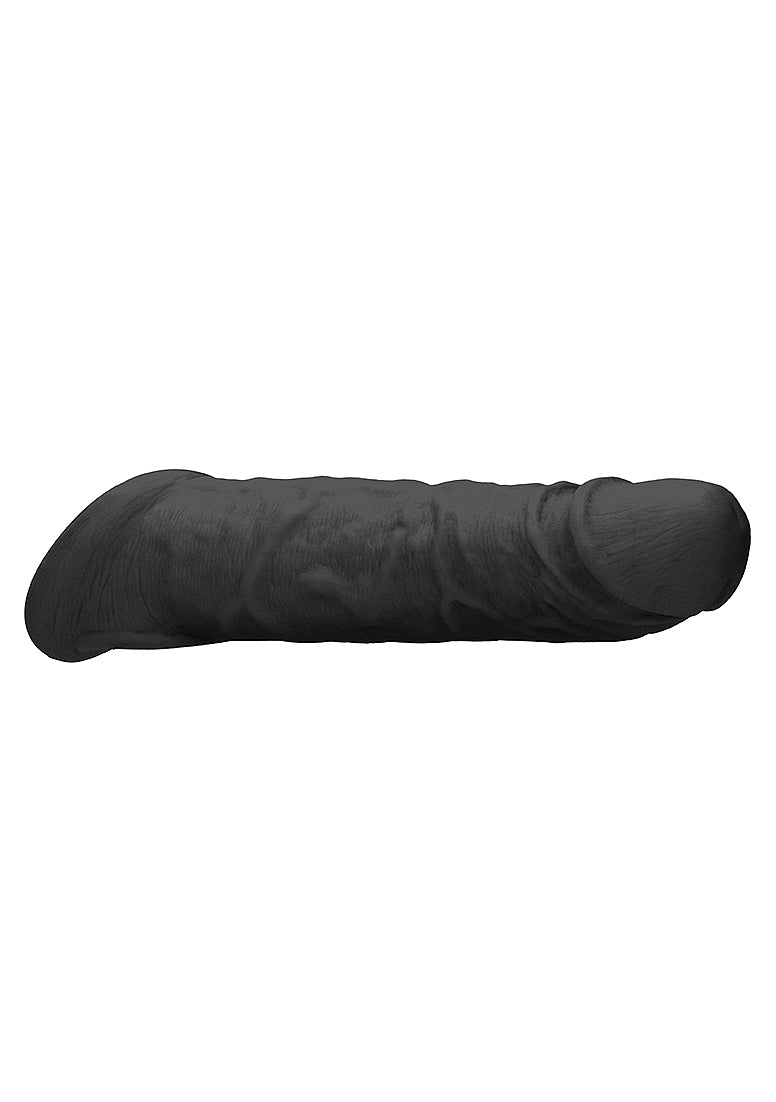 Funda Extensión Pene Más Grande 18cm Suave Y Flexible Penis Sheath - 8" / 20 cm Black