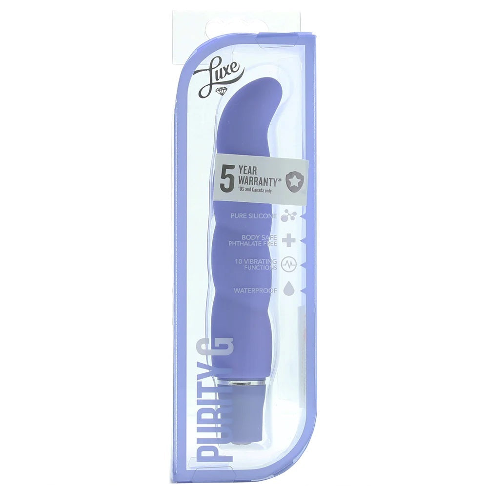 Vibrador Punto G Silicon Mini Resistente Al Agua Luxe - Purity G - Periwinkle