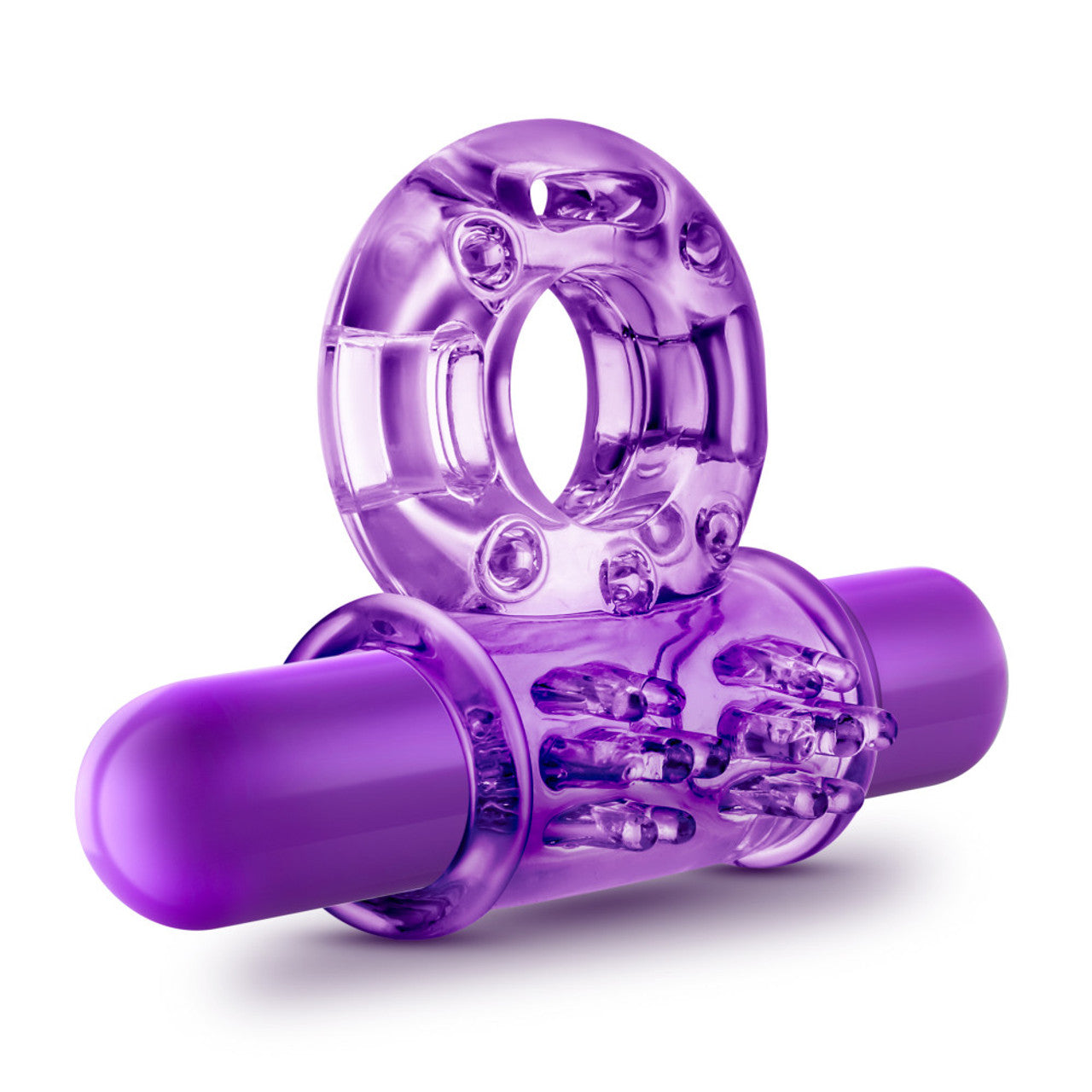 Anillo Vibrador Para Pene Y Bolas Retardar Estimulante Play With Me - Couples Play - Vibrating Cock Ring - Purple
