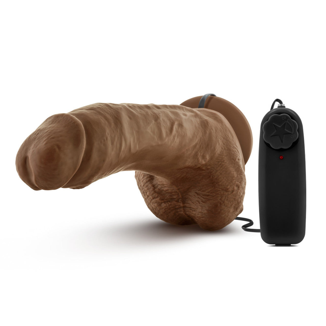 Vibrador Grande Grueso Real 22cm Dildo Consolador Loverboy - The Boxer - 9 inch Vibrating Realistic Cock - Mocha