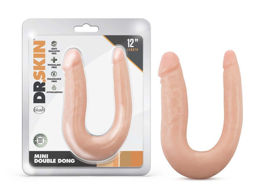 Dildo Mini Doble Dong Penetracion Estimulador Dr. Skin - Mini Double Dong - Vanilla