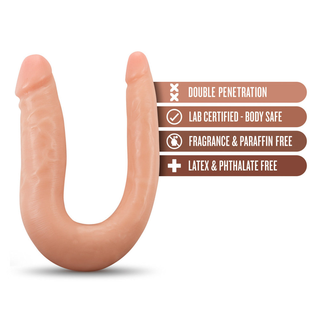 Dildo Mini Doble Dong Penetracion Estimulador Dr. Skin - Mini Double Dong - Vanilla