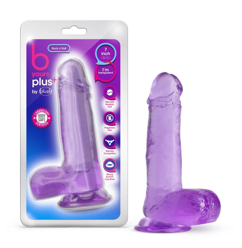 Dildo Consolador Realista 17cm Flexible Suave Jelly Byours Purple
