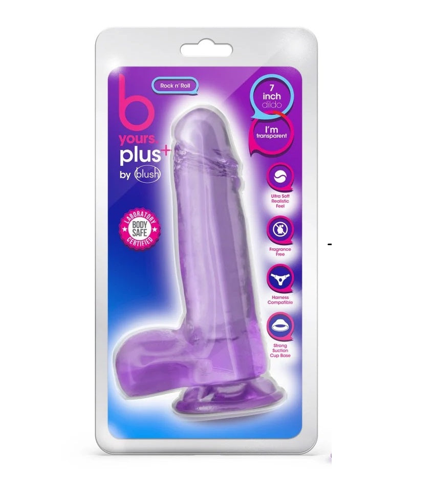 Dildo Consolador Realista 17cm Flexible Suave Jelly Byours Purple