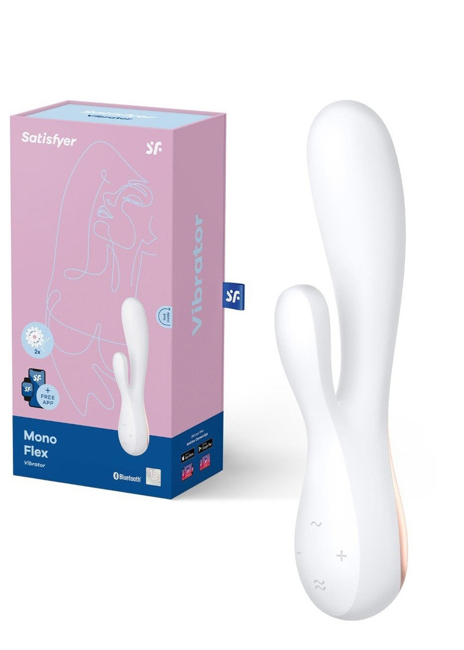Vibrador Estimula Clitoris Punto G Satisfyer Mono Flex Vibe Blanco