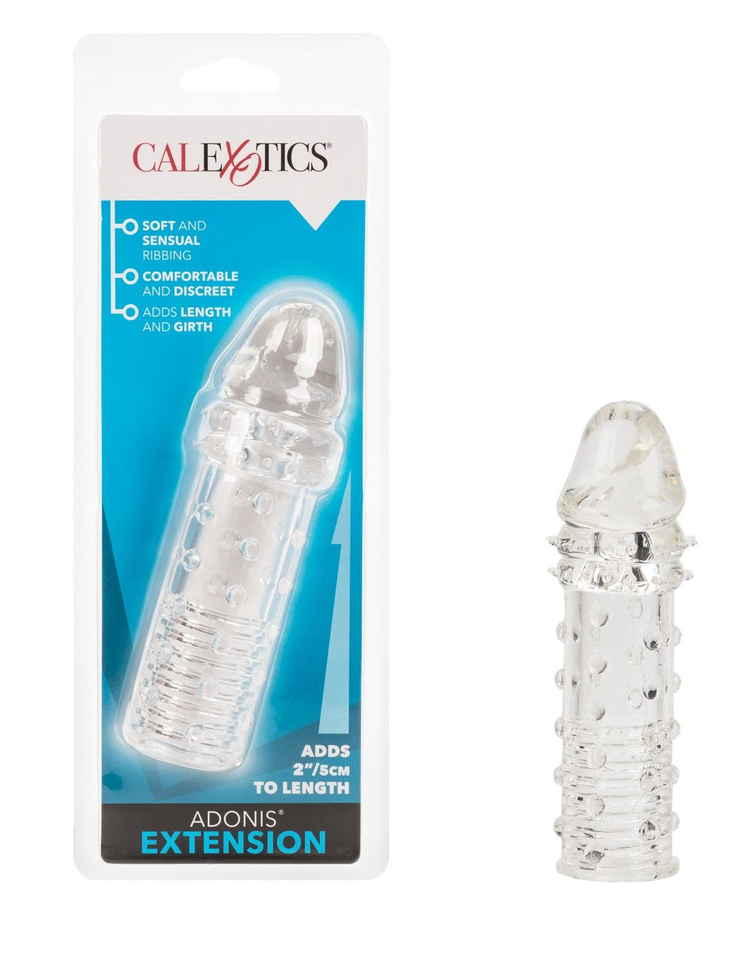 Funda Extensión Pene Textura Incrementar 5cm Engrosar Adonis Extension Clear