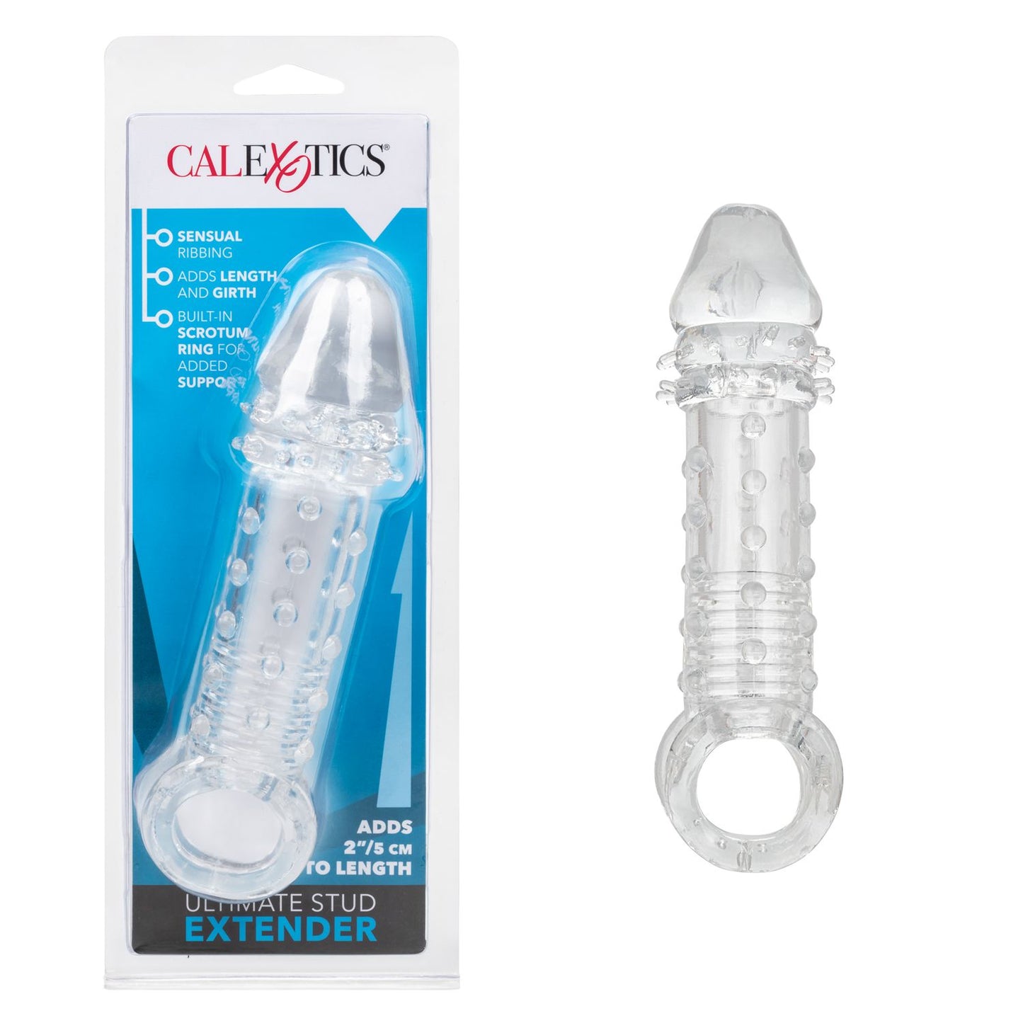 Funda Pene Sujetador Ultra Estimulante Textura 2 Pulgadas Más Ultimate Stud Extender
