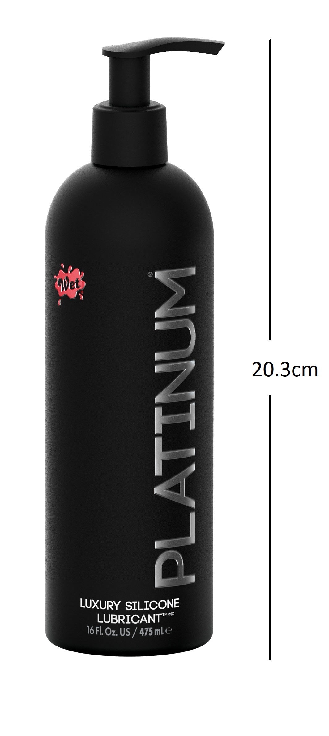 Wet Platinum Premium Lubricant 16oz. Silicon Grand Wet Platinum Premium Larga Duración