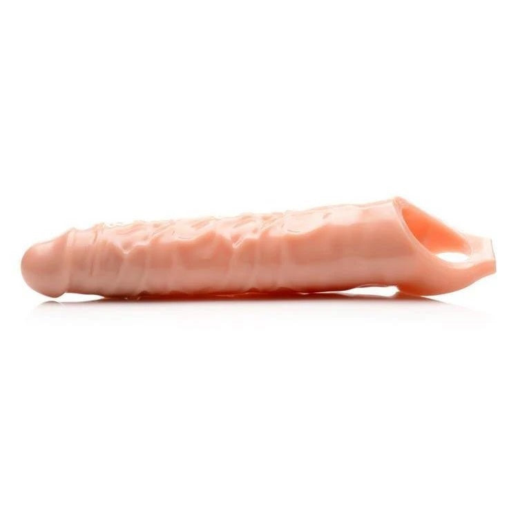 Funda Extensión Pene Grande 20cm Más Con Sujeción Extender Mighty Sleeve With Ball Loop- Flesh