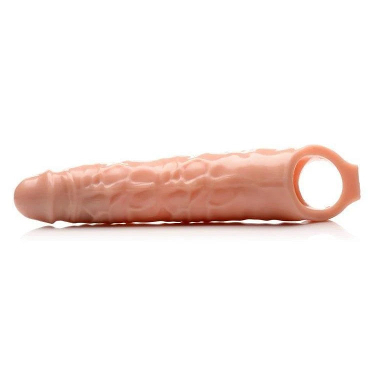 Funda Extensión Pene Grande 20cm Más Con Sujeción Extender Mighty Sleeve With Ball Loop- Flesh