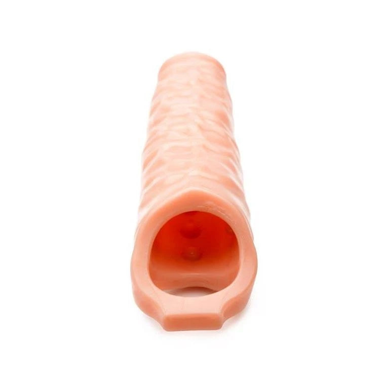 Funda Extensión Pene Grande 20cm Más Con Sujeción Extender Mighty Sleeve With Ball Loop- Flesh