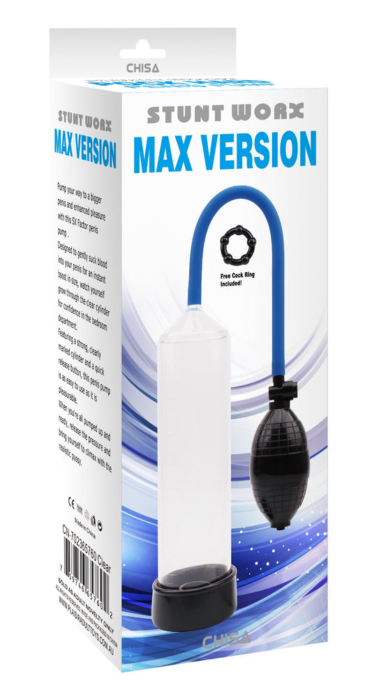 Bomba De Vacío Extra Grande Pene Más Grueso 23cm Succión MAX VERSION-Black