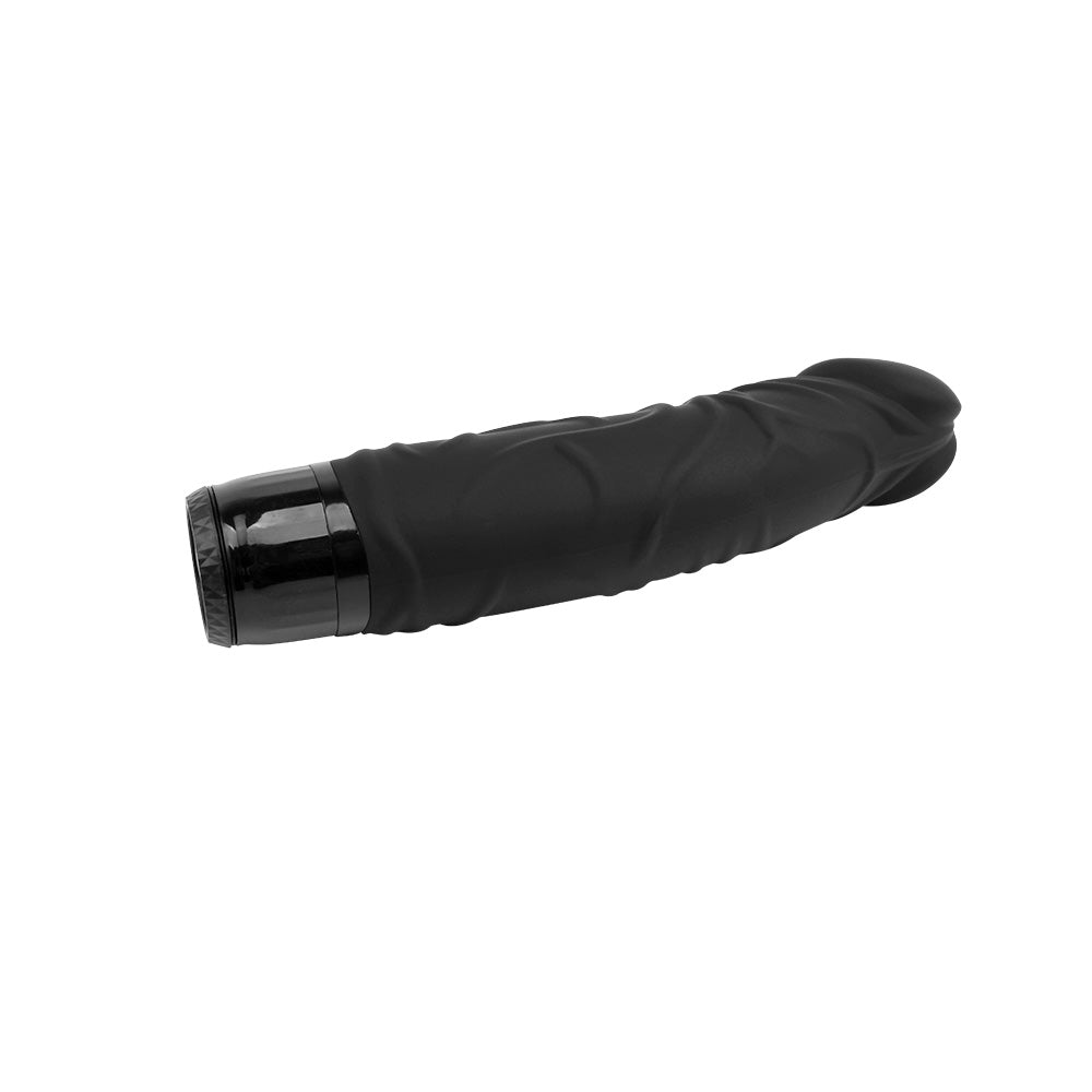 Vibrador Silicon Consolador Negro 19cm Thick Realistic Dildo