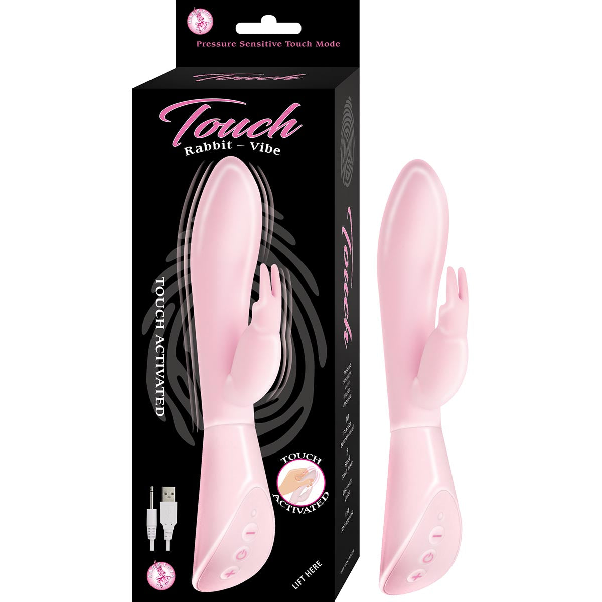 Touch Rabbit Vibe in Pink. Vibrador Vaginal Activa Al Tacto Recargable Touch Rabbit